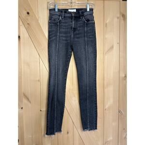 Current/Elliott | Ultra High Waist Seamed Stiletto Dark Gray Jeans | Size 25